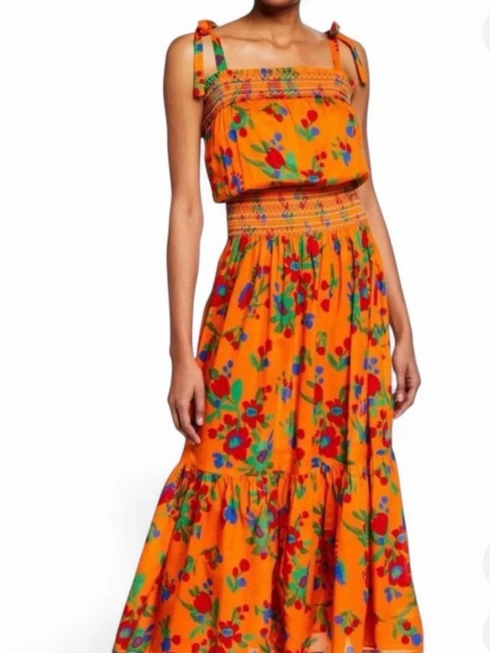 Tory Burch Smocked Sundress in Toucan Floral Size: XL